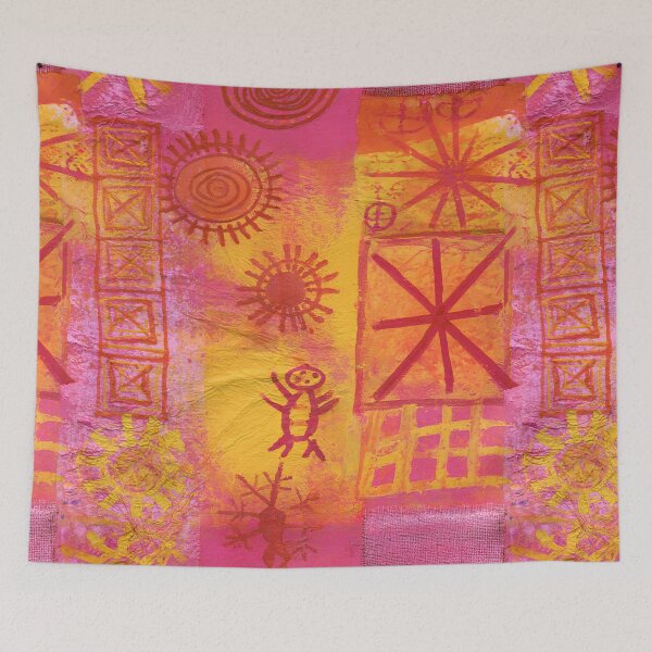 Item preview, Reaching for Stars – Tribal Sun and Spirit Art designed and sold by helgekerler.