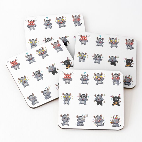 Item preview, Cute Rhino Mood Sticker Pack designed and sold by RamyGallery.