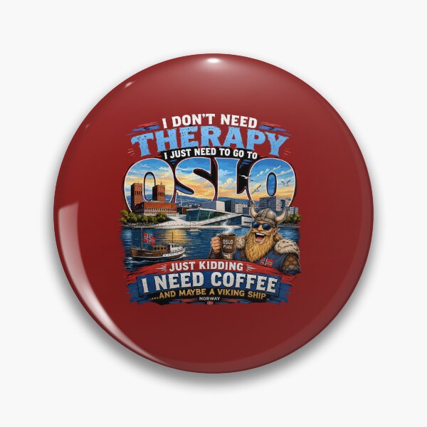 Item preview, I Don’t Need Therapy I Just Need to Go to Oslo Norway T-Shirt | Funny Viking Coffee Travel Shirt | Scandinavian Travel Gift Design designed and sold by Sushikidsntod.