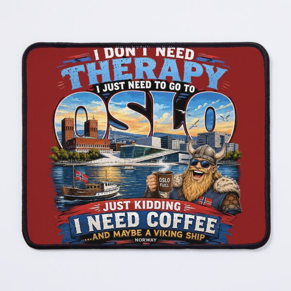Item preview, I Don’t Need Therapy I Just Need to Go to Oslo Norway T-Shirt | Funny Viking Coffee Travel Shirt | Scandinavian Travel Gift Design designed and sold by Sushikidsntod.