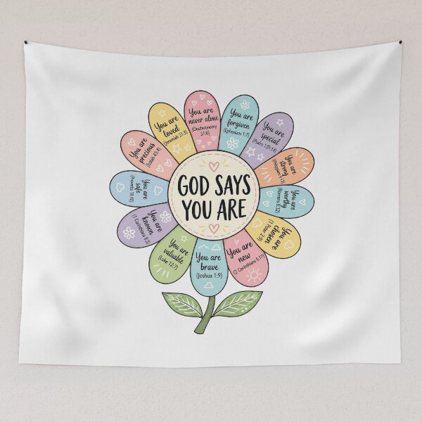 Item preview, Sunflower God Says You Are Christian Inspirational designed and sold by wansilastomi.