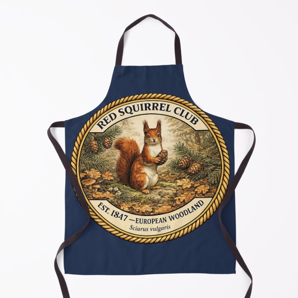 Item preview, Red Squirrel Club Vintage Badge European Woodland Art designed and sold by CalmCapy Co.