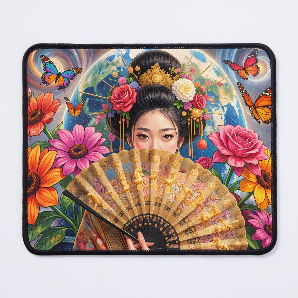 Item preview, Geisha with Folding Fan designed and sold by M-Y-A-R-T-.