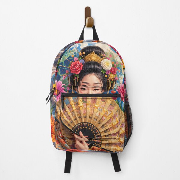 Item preview, Geisha with Folding Fan designed and sold by M-Y-A-R-T-.