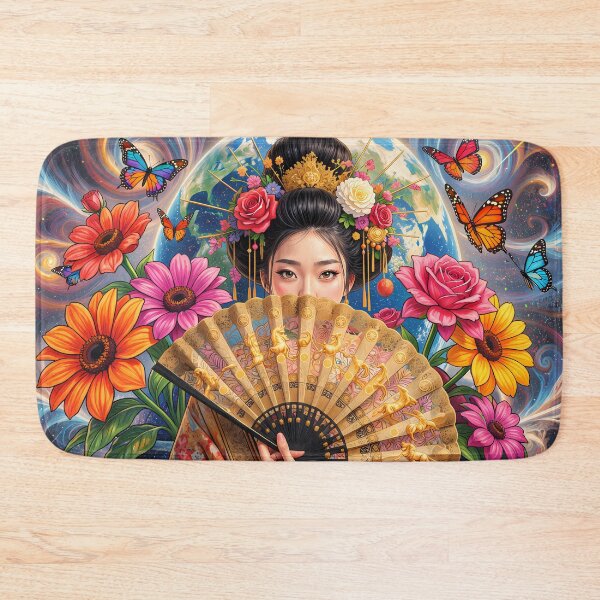 Item preview, Geisha with Folding Fan designed and sold by M-Y-A-R-T-.