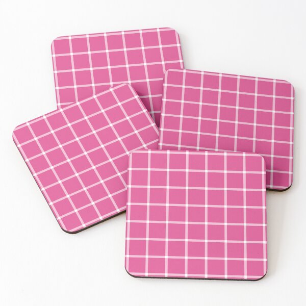 Item preview, Hot Pink And White Mini Gingham Pattern designed and sold by pattern-archive.