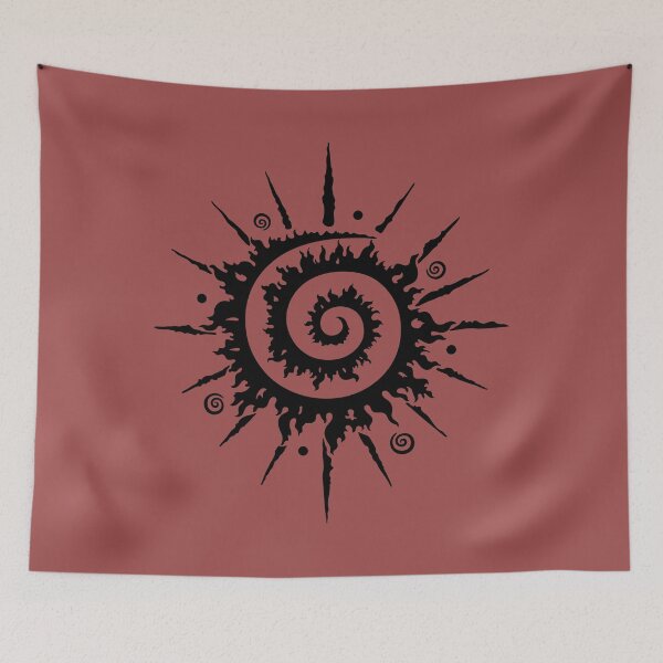 Item preview, Midsummer Sun Spiral Tribal Boho Art designed and sold by Christine Krahl.
