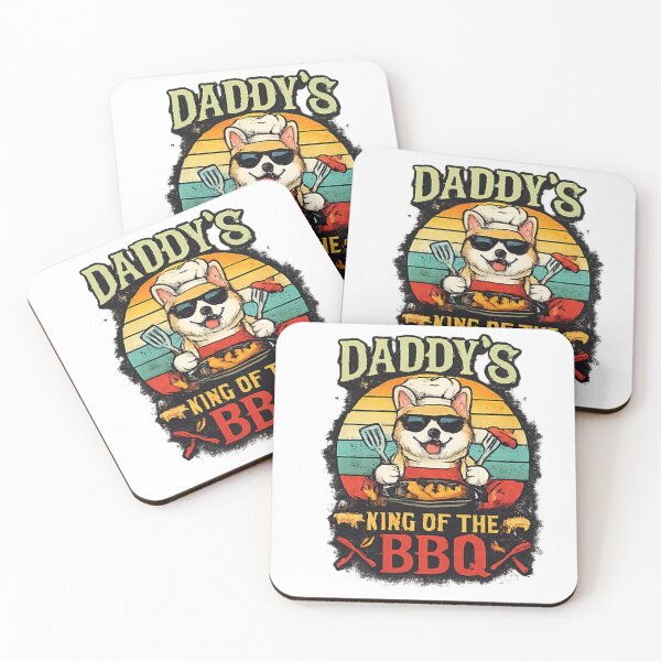 Item preview, Daddy’s King Of The BBQ Shirt | Funny Retro Dog Dad BBQ Tee designed and sold by PoojaArtLab.