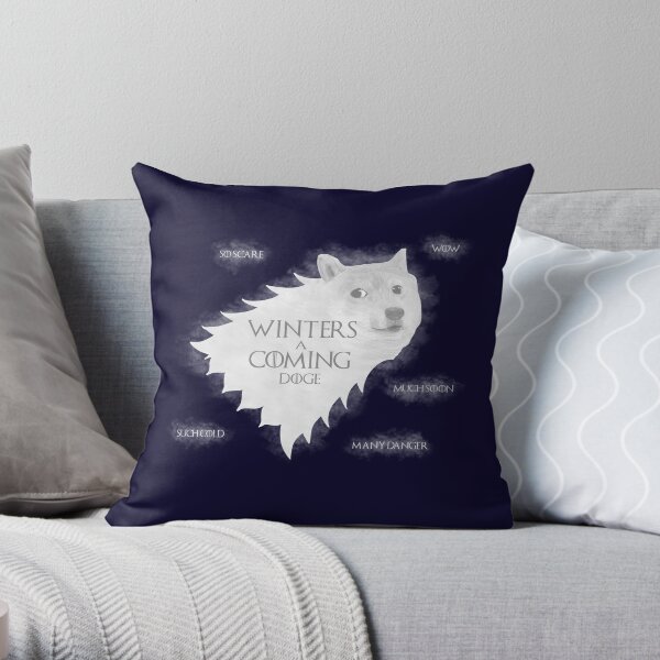 Winters a Coming Throw Pillow