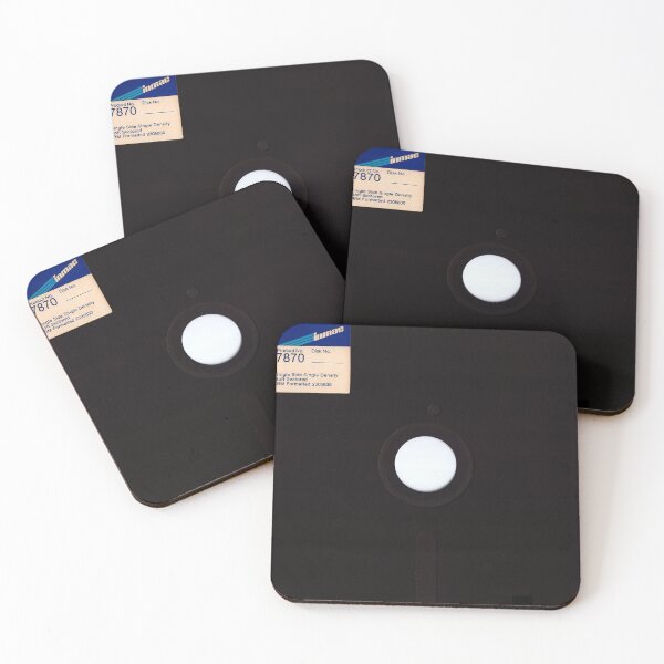 Item preview, 8" Floppy Disk black w. label designed and sold by deep-sea-birds.