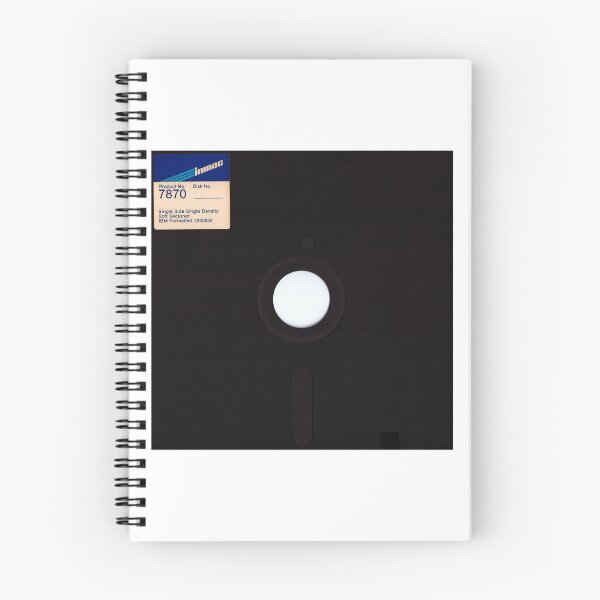 Item preview, 8" Floppy Disk black w. label designed and sold by deep-sea-birds.