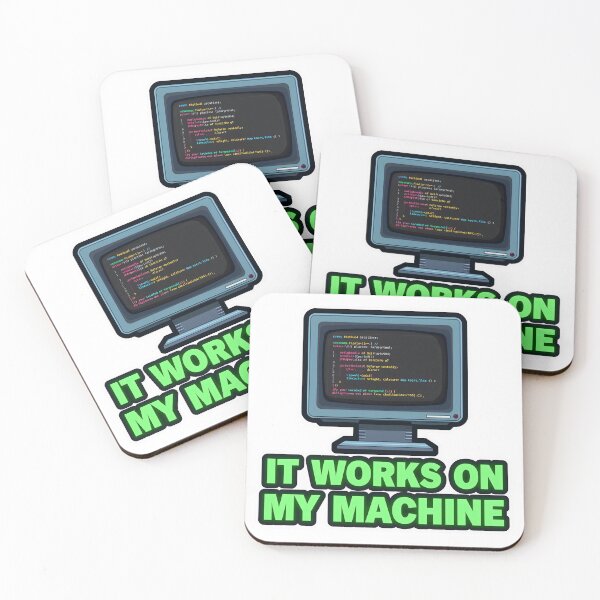 Item preview, Funny Programmer Sticker – It Works on My Machine designed and sold by Kavya Art.