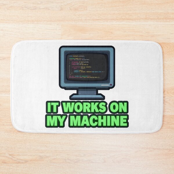 Item preview, Funny Programmer Sticker – It Works on My Machine designed and sold by Kavya Art.