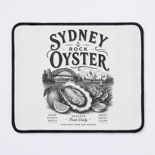 Item preview, Sydney Rock Oyster – Vintage Seafood Market Design designed and sold by SLGA-Designs.