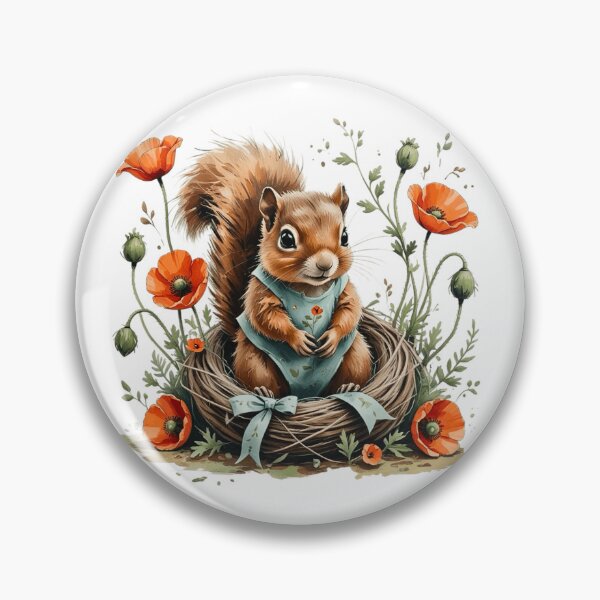 Item preview, Cute Woodland Squirrel Nature Illustration designed and sold by AQUILAKREO.