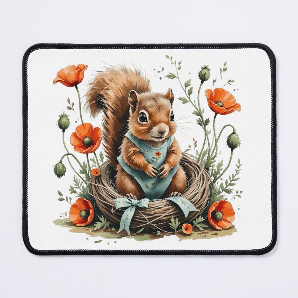 Item preview, Cute Woodland Squirrel Nature Illustration designed and sold by AQUILAKREO.
