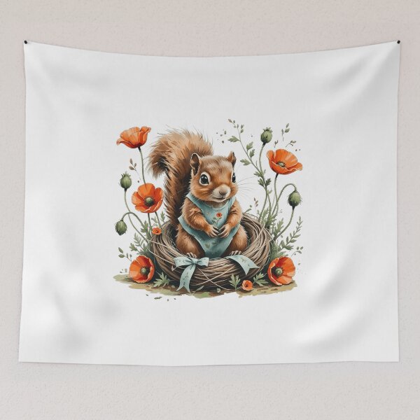 Item preview, Cute Woodland Squirrel Nature Illustration designed and sold by AQUILAKREO.