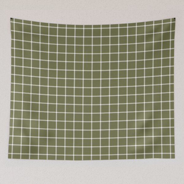 Item preview, Olive And White Mini Gingham Pattern designed and sold by pattern-archive.