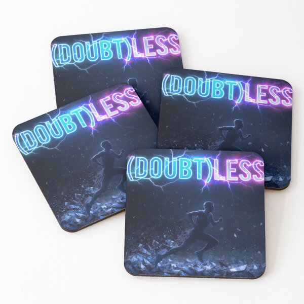 Item preview, (DOUBT)LESS - Neon Lightning Runner Breakthrough Motivational Art designed and sold by RAMHEARTS.