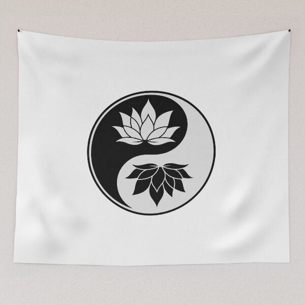 Item preview, Yin Yang with Lotus Flowers designed and sold by jkrphoto.