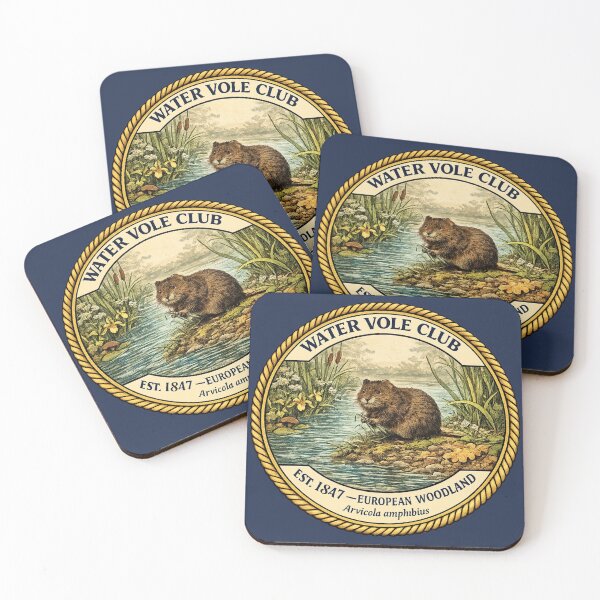 Item preview, Water Vole Club Vintage Badge European Woodland Art designed and sold by CalmCapy Co.