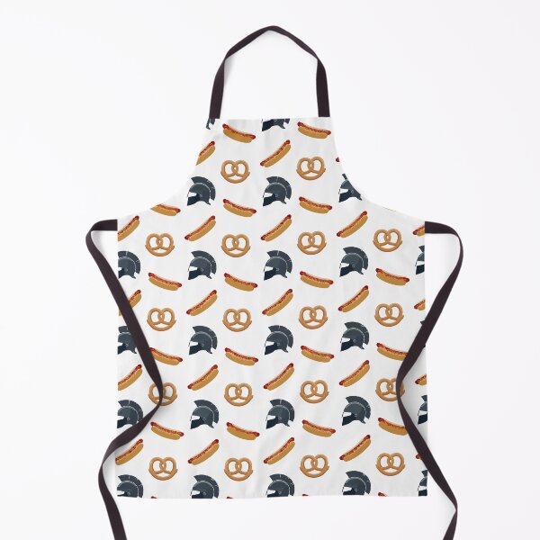 Item preview, Spartan Helmet & Street Food Pop Art Pattern: Hot Dogs & Pretzels designed and sold by PixelCatalyst.