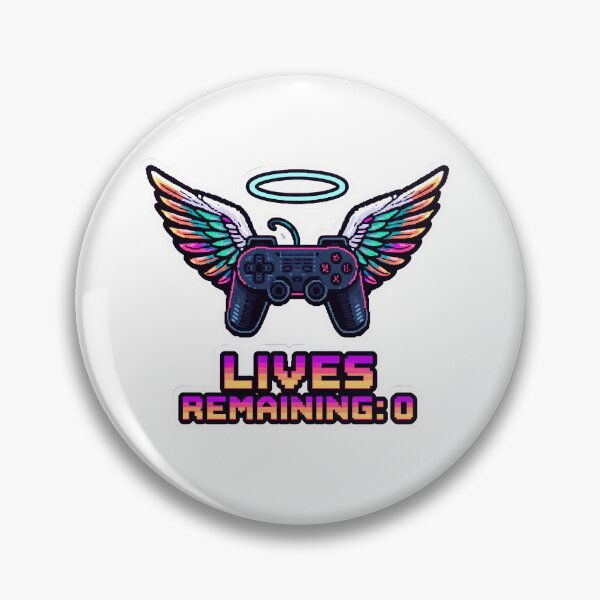 Item preview, Retro Gamer Sticker – Lives Remaining: 0 designed and sold by Kavya Art.