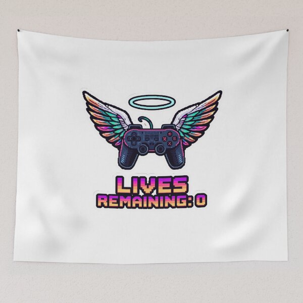 Item preview, Retro Gamer Sticker – Lives Remaining: 0 designed and sold by Kavya Art.
