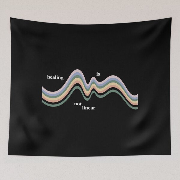 Item preview, Healing Is Not Linear Mental Health designed and sold by sailorjessiArt.