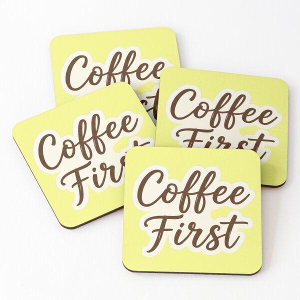 Item preview, Coffee First Coffee Lover Aesthetic Typography Design designed and sold by bvdesignart.