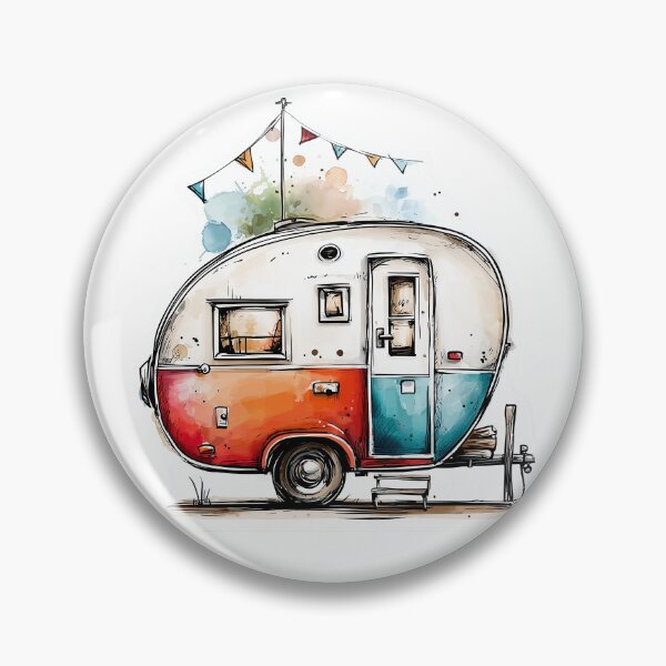 Item preview, Retro Camper Trailer,ca Cozy Camping Vibes designed and sold by dharanna.