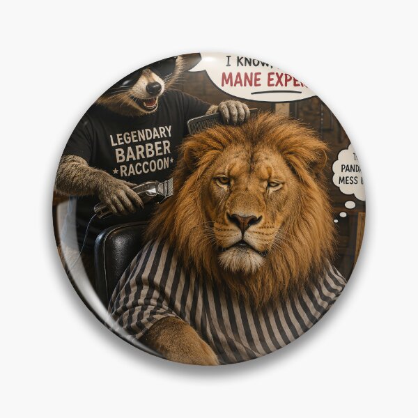 Item preview, Legendary Barber Raccoon Funny Lion Fade designed and sold by SoftAuraStudi0.