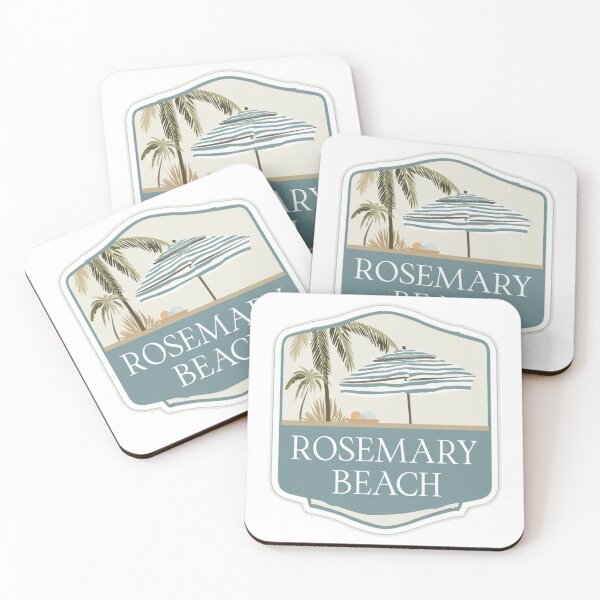 Item preview, Rosemary Beach Florida Aesthetic Coastal Umbrella Sticker designed and sold by Victoria and Ashley Stickers.