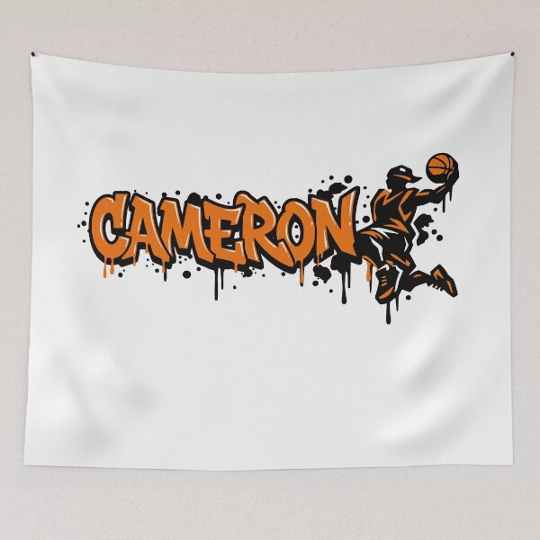 Item preview, Cameron Basketball Graffiti Street Art Slam Dunk Design designed and sold by digital.stickerperso.com.