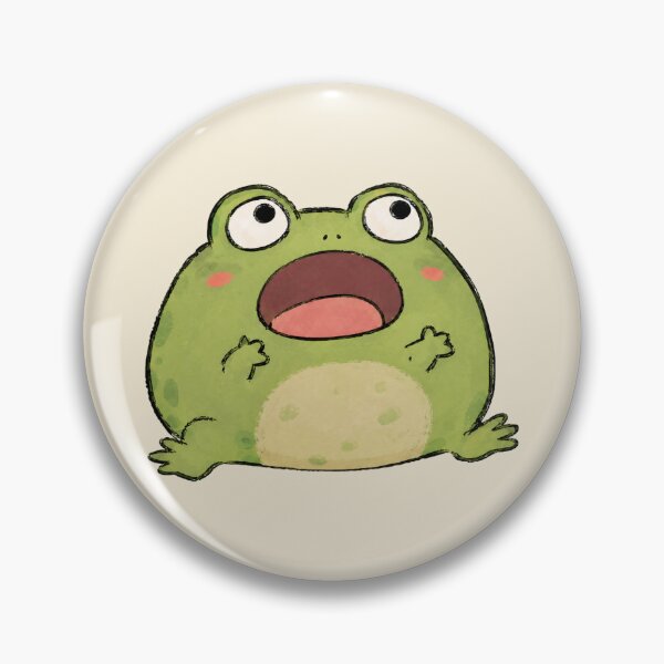 Item preview, Shocked Frog Cute Kawaii Toad Funny Reaction Meme designed and sold by bosamji.