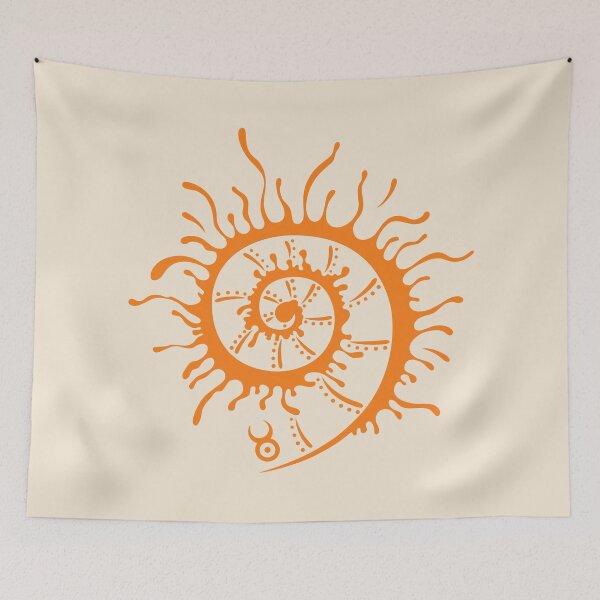 Item preview, Midsummer Spiral Sun Tribal Boho Art designed and sold by Christine Krahl.