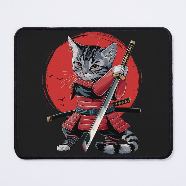 Item preview, Samurai Cat Inspired Japanese Art Funny Anime designed and sold by Littermin.