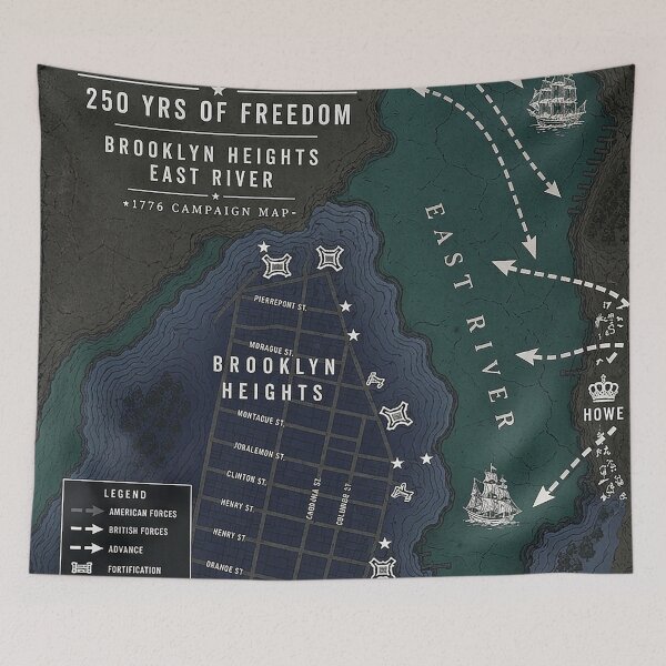 Item preview, Battle of Brooklyn 1776 Campaign Map designed and sold by rygenr8.