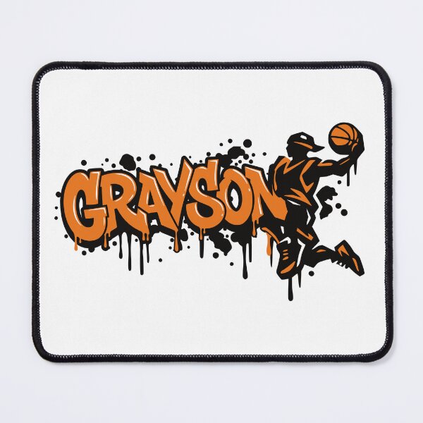 Item preview, Grayson Basketball Graffiti Street Art Slam Dunk Design designed and sold by digital.stickerperso.com.