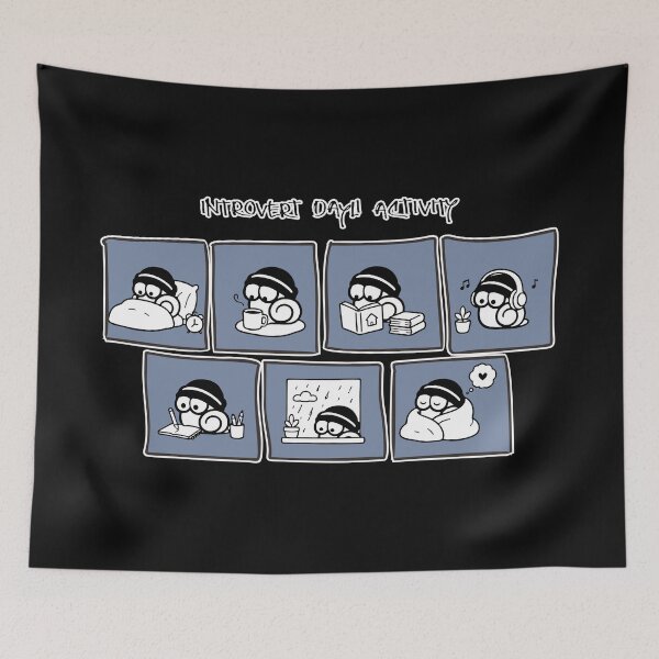 Item preview, My Perfect Introvert Day - Cozy Snail Daily Routine designed and sold by snewen.