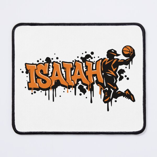 Item preview, Isaiah Basketball Graffiti Street Art Slam Dunk Design designed and sold by digital.stickerperso.com.