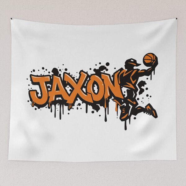 Item preview, Jaxon Basketball Graffiti Street Art Slam Dunk Design designed and sold by digital.stickerperso.com.