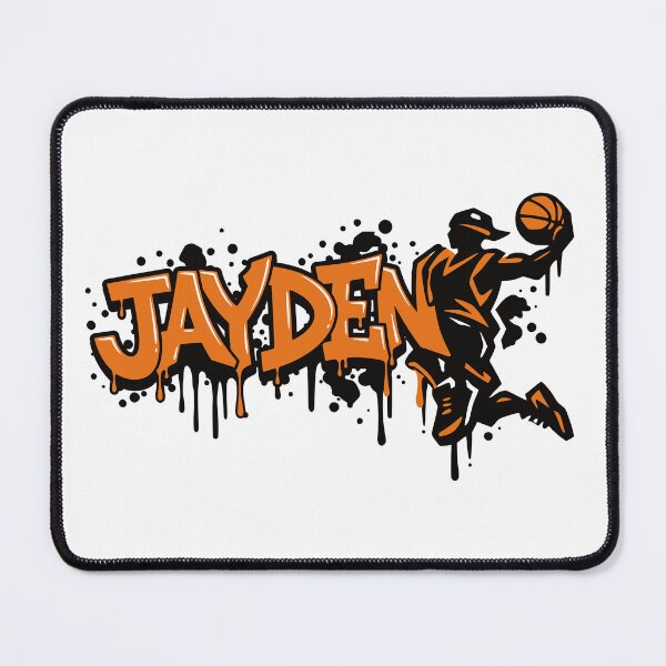 Item preview, Jayden Basketball Graffiti Street Art Slam Dunk Design designed and sold by digital.stickerperso.com.