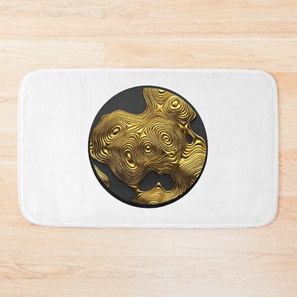 Item preview, Luxury Liquid Gold Topographic Map Geometric Circle designed and sold by krish-prints.