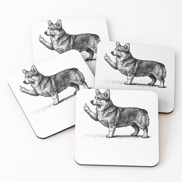 Item preview, Funny Corgi Dog Midle Finger designed and sold by charoen-design.