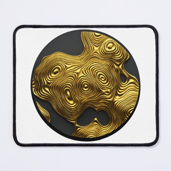 Item preview, Luxury Liquid Gold Topographic Map Geometric Circle designed and sold by krish-prints.