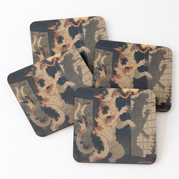 Item preview, Lantern Licker Bekeneko Cat - Vintage Japanese Ukiyo-e Woodblock  designed and sold by bapupa.