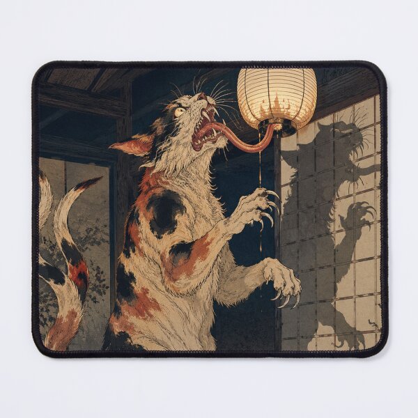 Item preview, Lantern Licker Bekeneko Cat - Vintage Japanese Ukiyo-e Woodblock  designed and sold by bapupa.