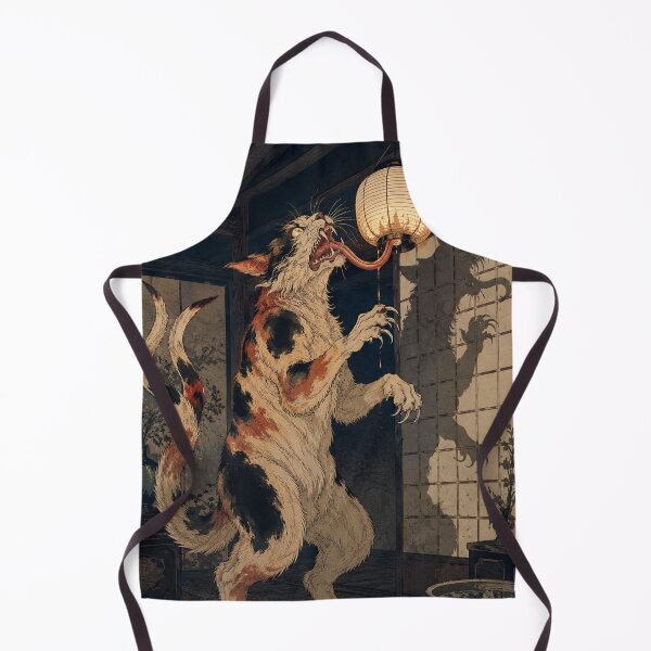 Item preview, Lantern Licker Bekeneko Cat - Vintage Japanese Ukiyo-e Woodblock designed and sold by bapupa.
