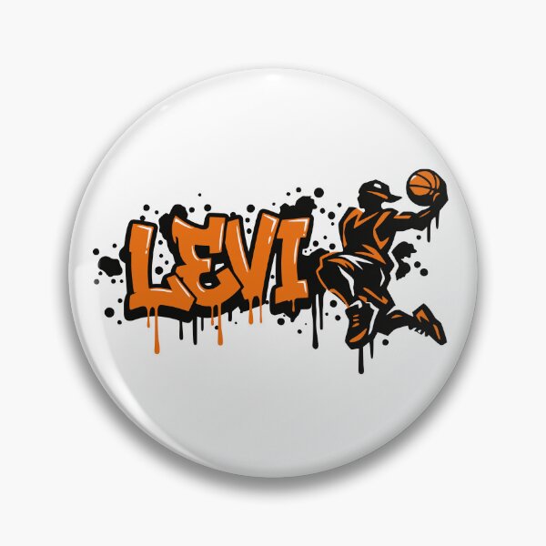 Item preview, Levi Basketball Graffiti Street Art Slam Dunk Design designed and sold by digital.stickerperso.com.